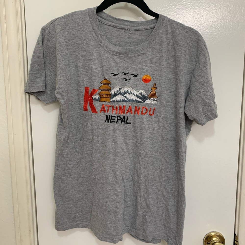 Embroidered Kathmandu Nepal Tee